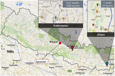 The Effect of the 2015 Earthquake on the Bacterial Community Compositions in Water in Nepal